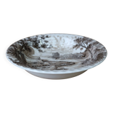 Vintage English Staffordshire 'HAYRIDE' Round Deep Dish