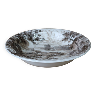 Vintage English Staffordshire 'HAYRIDE' Round Deep Dish