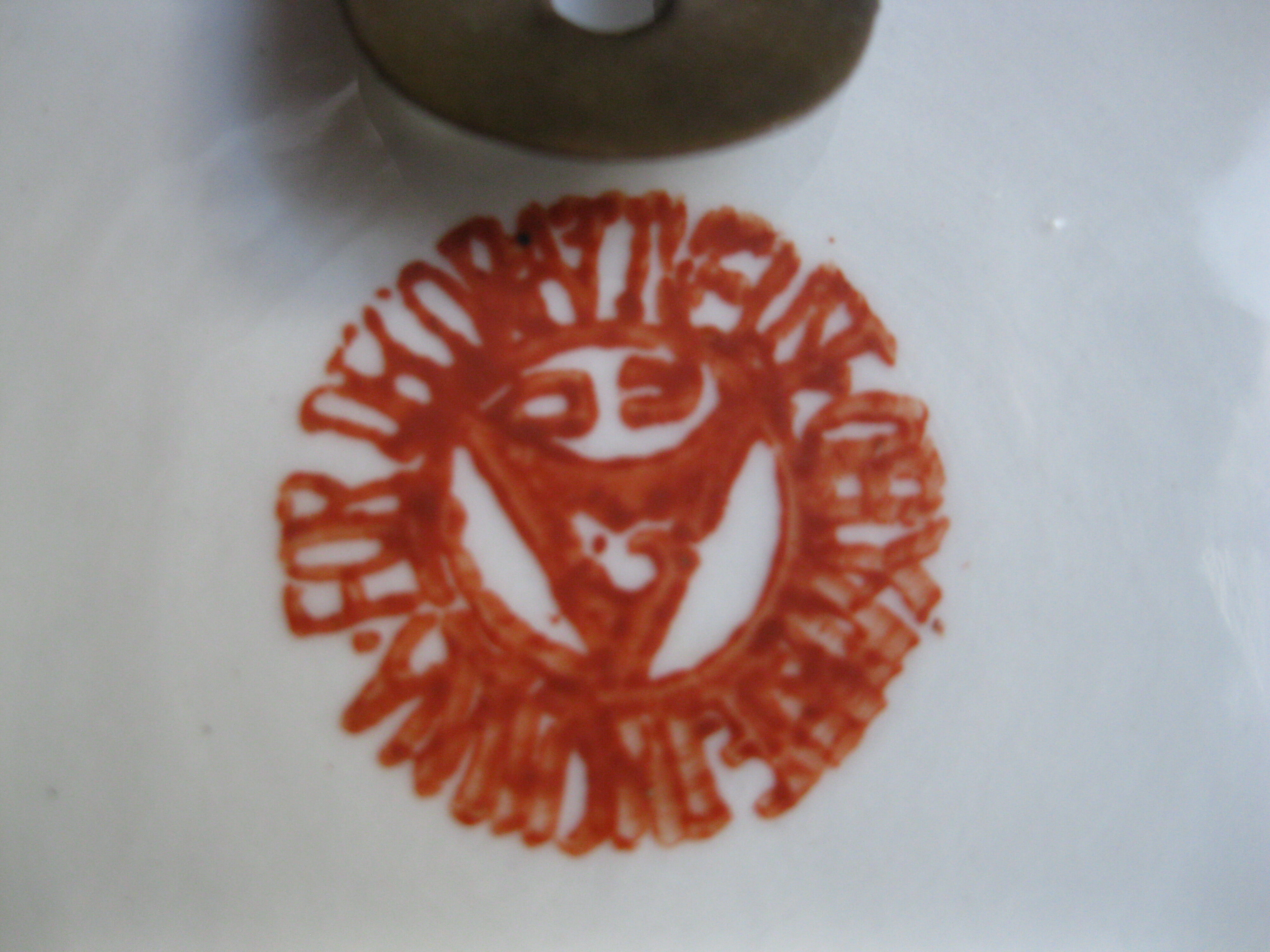 Chinese decorative plate brass-mounted