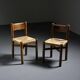 Pair of Méribel chairs by Charlotte Perriand, vintage edition BCB, circa 1950.