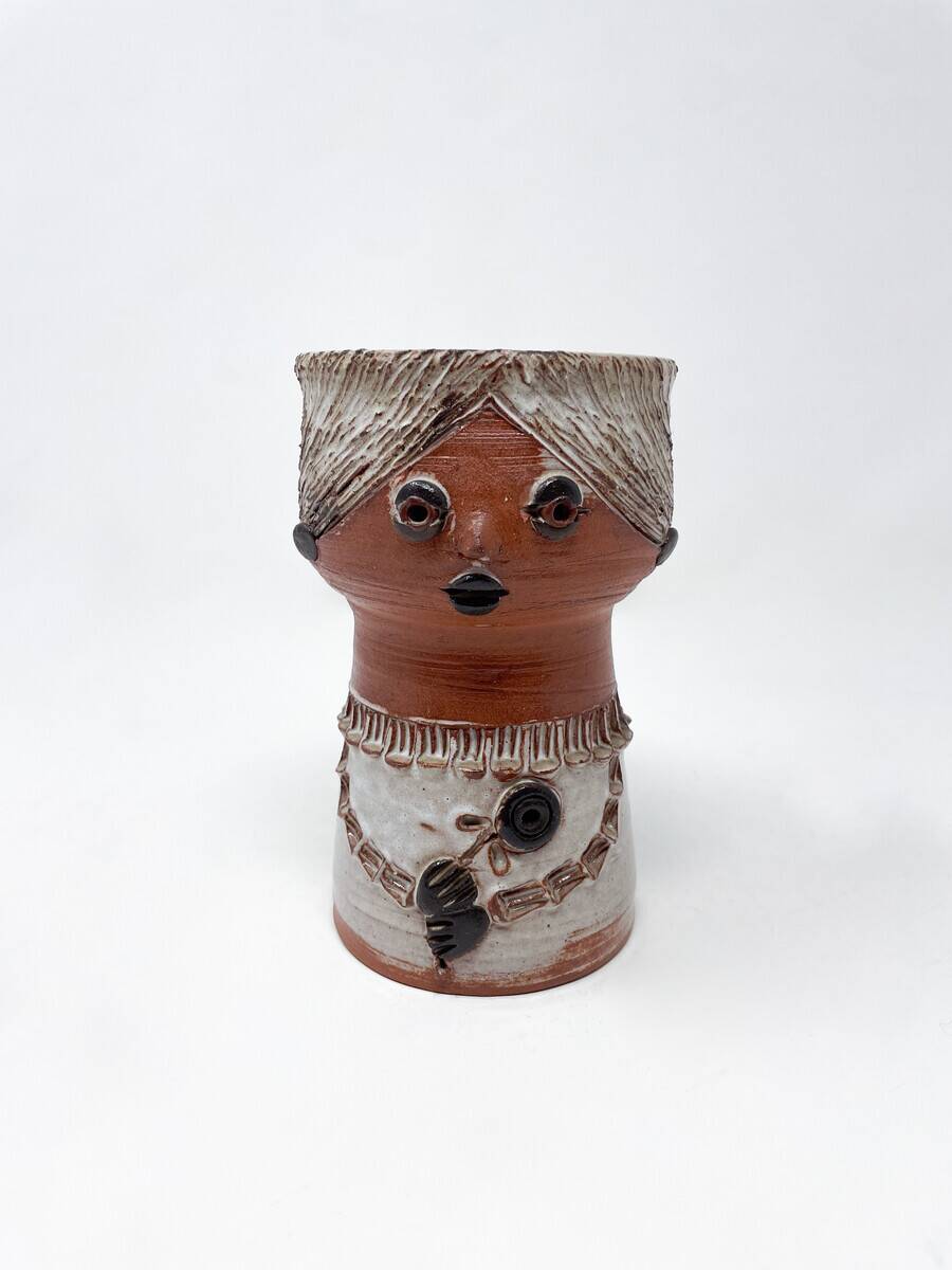 Mid-Century Modern Vase by Thérèse Bataille for Dour Belgium