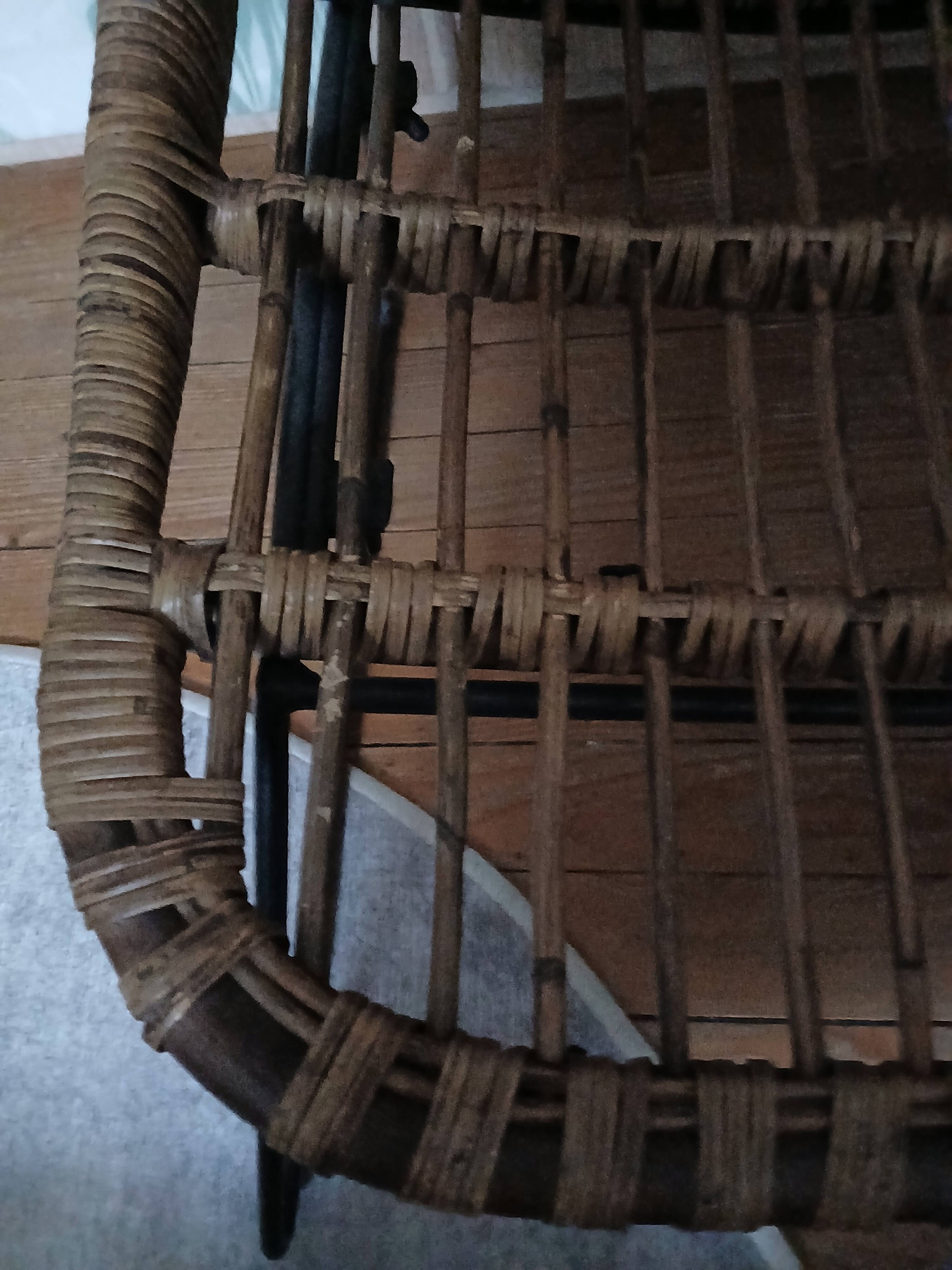 Rattan armchair