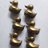 Vintage duck name tags set of 6