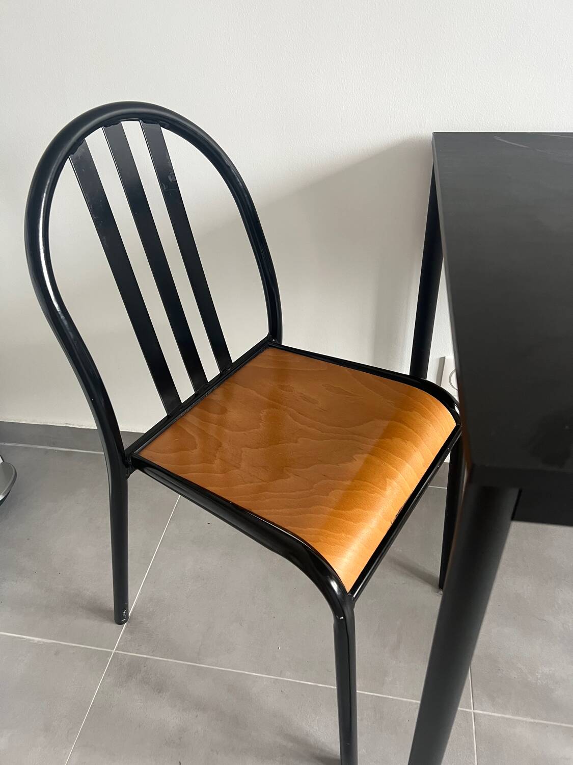 Pair of vintage metal bistro chairs