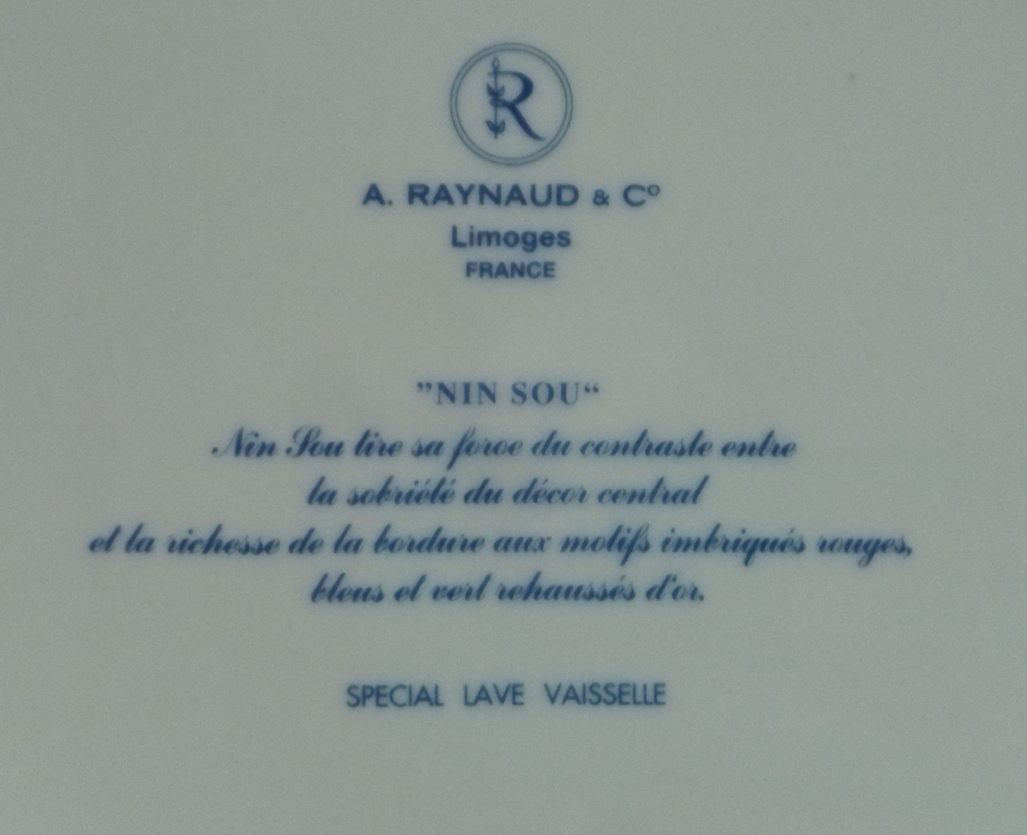 Assiette plate Nin Sou Raynaud