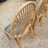 4 bamboo chairs