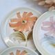 Dessert plates with flowers St Amand