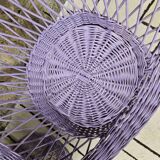 Paire de fauteuil rotin osier 1960