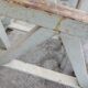 Workshop table in old wood 1950 -3m50