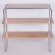 Czech Bauhaus Walnut and Chrome-Plated Steel Etagere attributed to Kovona, 1940s