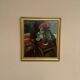 Original Swedish Oil on Panel - "Cineraria i Kruka" by Elna Jacobsson - Signed - Vintage and Framed - 48 × 43.5 cm (18.9" × 17.1")