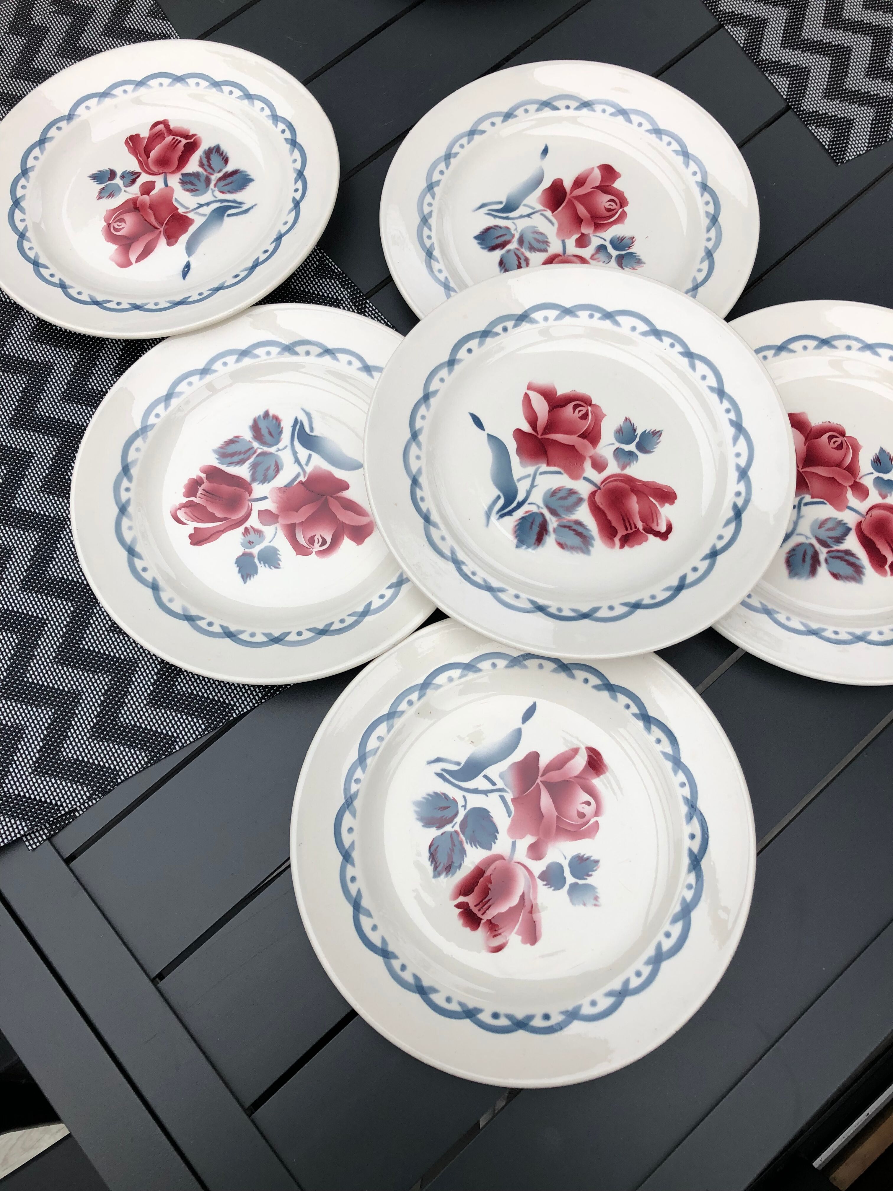 6 dessert plates sarreguemines