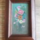 Painting oil painting bouquet wood frame signed pagano