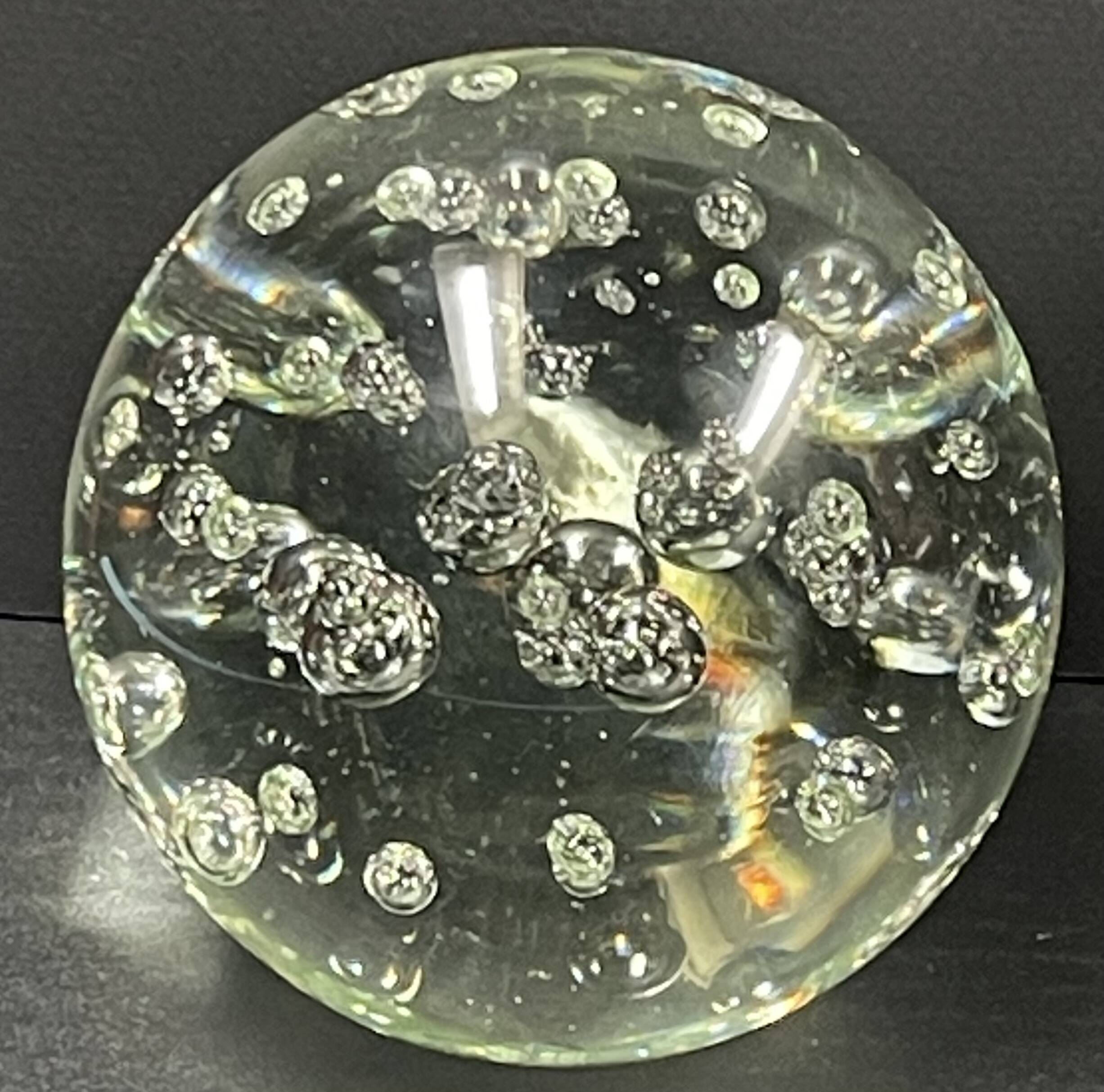 Sulfur ball Bubble glass paperweight diameter 10 height 9 cm