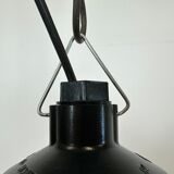 Industrial Bakelite Pendant Light with Frosted Glass, 1970s