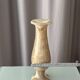 Vintage Italian Onyx Marble Vase – 25 cm – Honey & Cream Stone