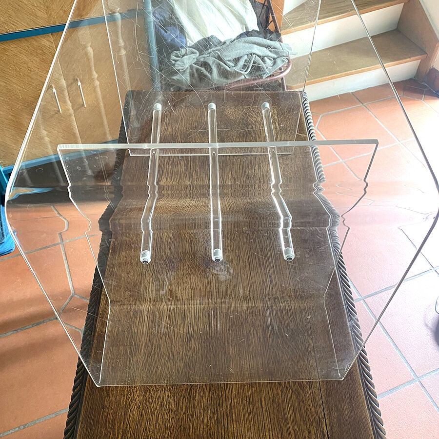 Vintage plexiglass sofa end 80