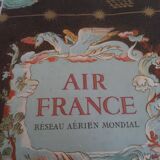 World map / Planisphere by Lucien Boucher for Air France
