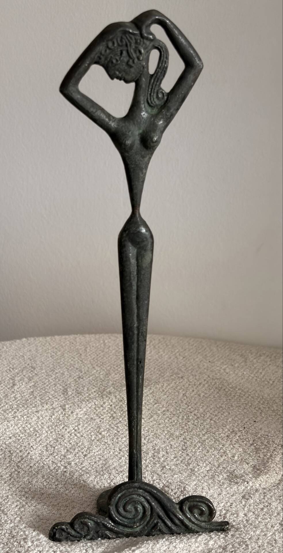 Vintage 1960s Mid-Century Modern Oxidized Bronze Aphrodite Statue