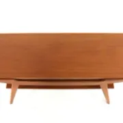Table basse avec plateau réversible - teck mid-century moderne - design néerlandais