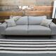 Black and white striped kilim rug 60 x 213 cm