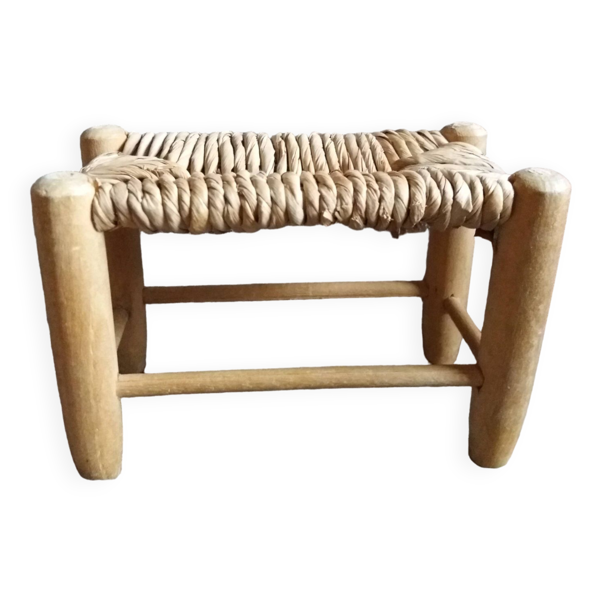 Straw bench doll furniture