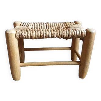 Banc paillé mobilier de poupée