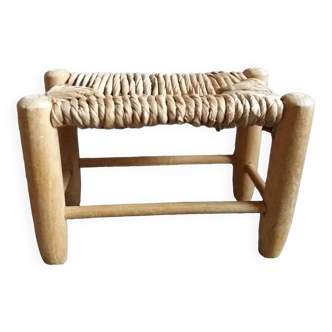Straw bench doll furniture