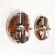 Stunning large pair of Murano glass and chrome wall lights by Mazzega