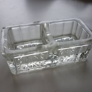 Salt and pepper in glass