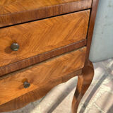 Old wooden bedside table