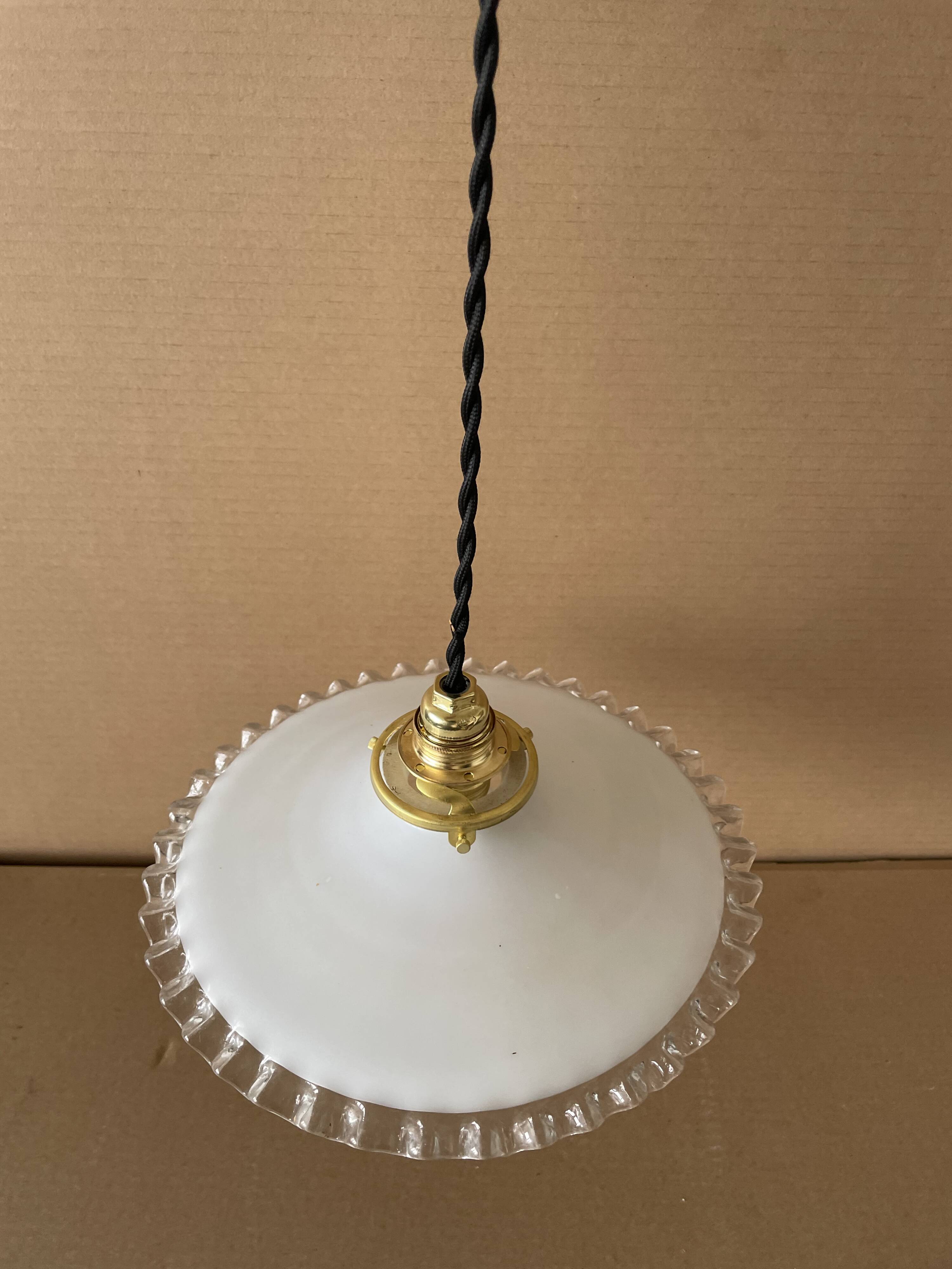Old opaline pendant light