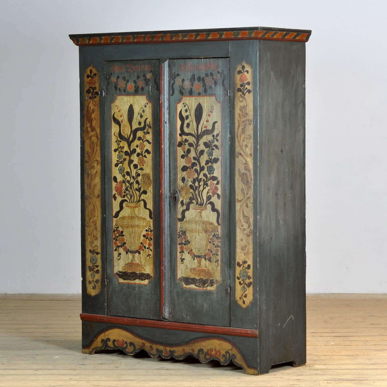 German folk art bridal armoire, 1809