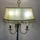 Vintage floor lamp in black and gold metal with lampshades