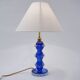 Lampe en verre de Murano, cristal bleu soufflé à la main, style Barovier & Toso, Italie des années 1920