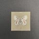 Pastel, butterfly drawing signed, 20th century frame