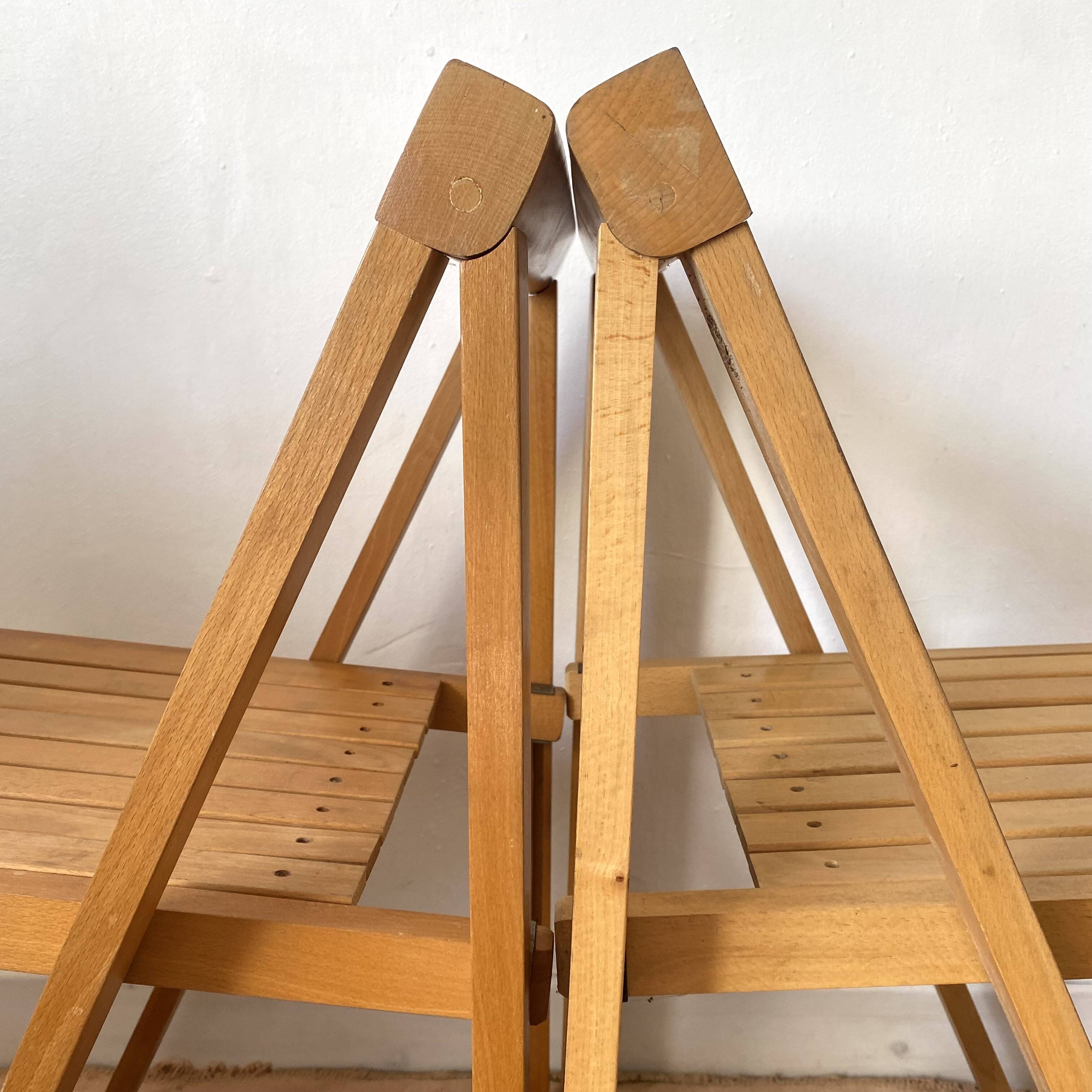 designer folding chairs in beech wood