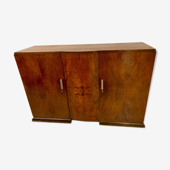 Art Deco buffet in walnut veneer