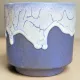 Pointed Léon stoneware cachepot / Puisaye - early 20th century