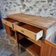 Buffet rustique français années 1920 – Buffet en pin ancien – Îlot de cuisine – Meuble de rangement 3 portes