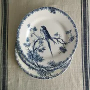 Gien "Provençal" - Set of 3 flat plates Ø 23 cm swallows