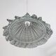 Emilia "small green squares" conical textile suspension with flounce