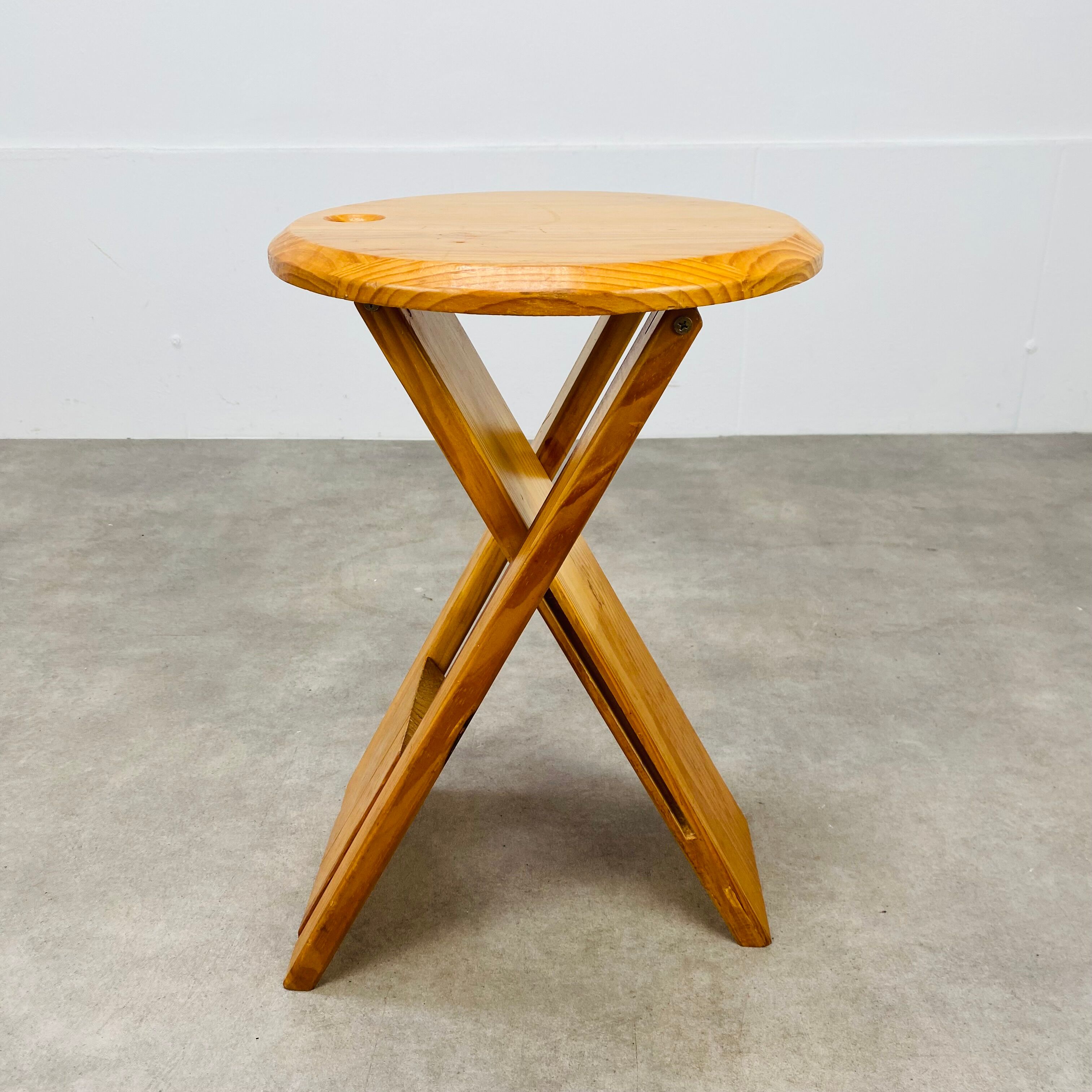 Suzy folding stool by Adrian Reed in pine