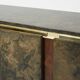 Brutalist Belgian enfilade in rosewood, resin, and brass from around 1970.