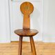 Antique brutalist chair in pine and oak