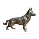 Antique brass german shepherd dog figurine