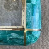 Coffee table in tessellated marble by Casa Bique 1970s Hollywood Regency (Karl Springer style)