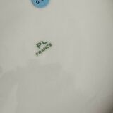 6 flat plates, antique porcelain with flowers and gilding, P L Limoges.