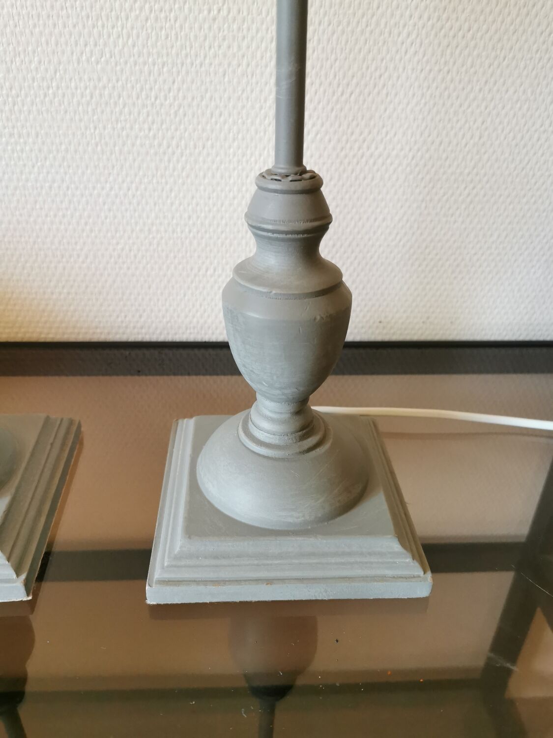 Paire de pieds de lampe bois tourné