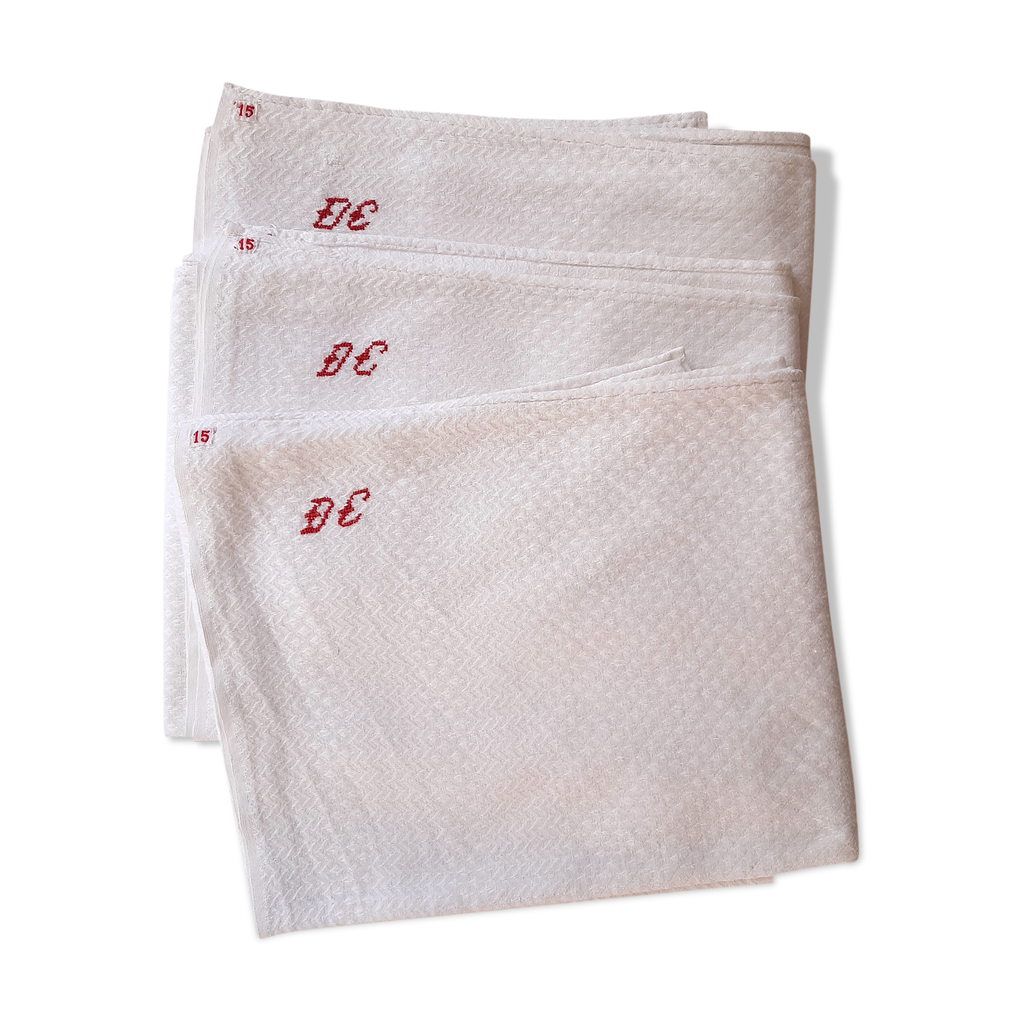 Serviette de pension damassée marquée dc